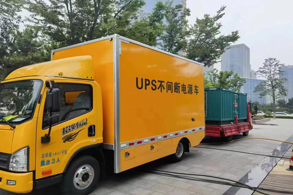 新抚发电机租赁施工现场